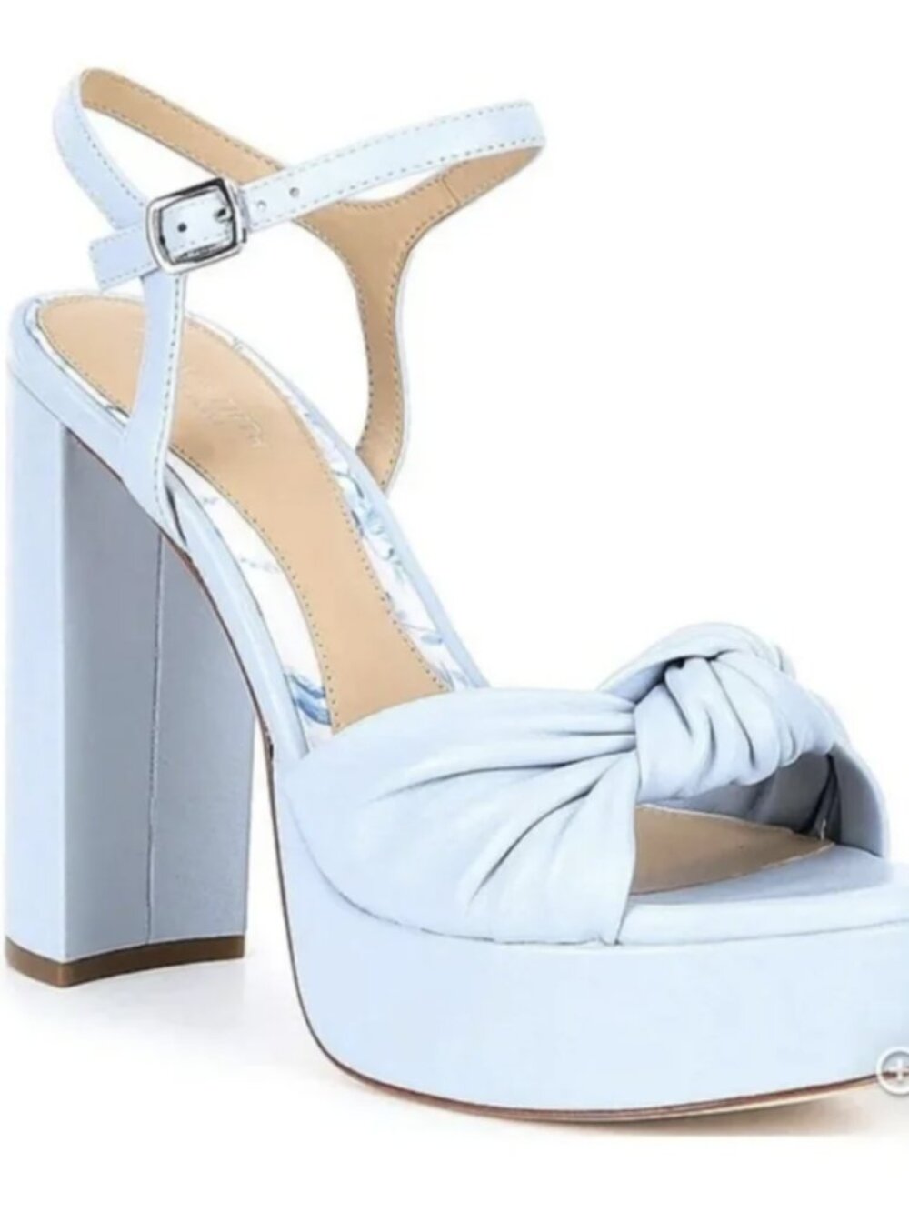 Born On Fifth x ANTONIO MELANI Laurie Leather knotted ankle strap platform sz 10